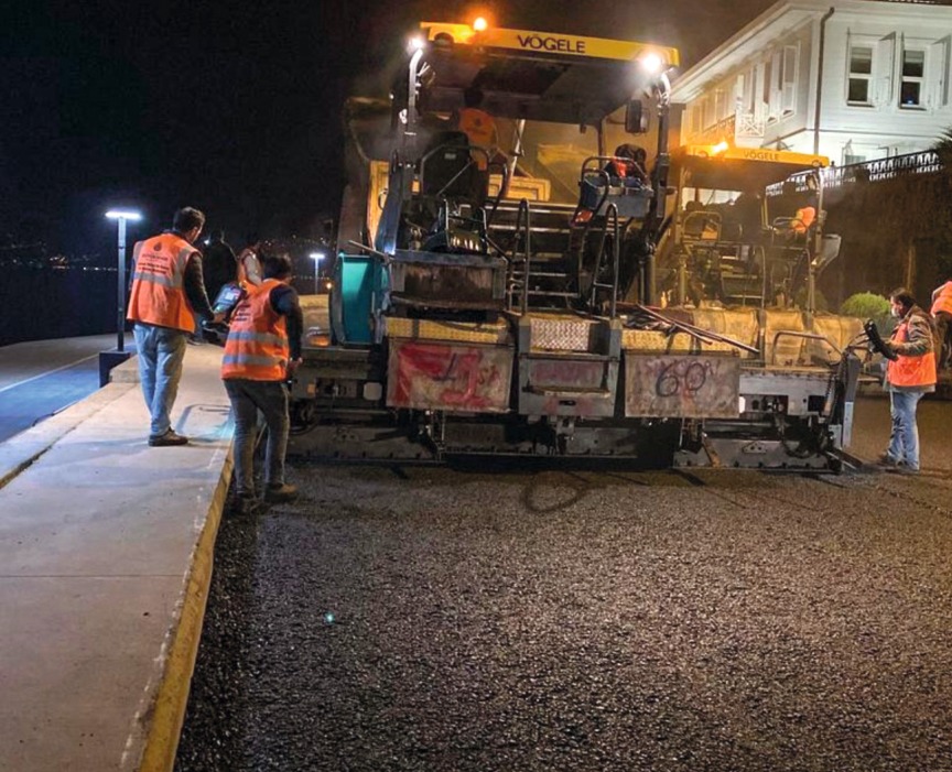 İstanbul’da gece asfalt uygulaması